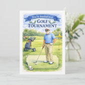Invitation Fête de retraite de golfeur (Debout devant)