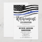 Invitation Fête de retraite de la police (Devant / Derrière)