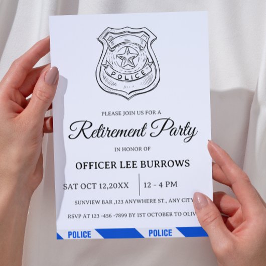 Invitation Fête de retraite de la police