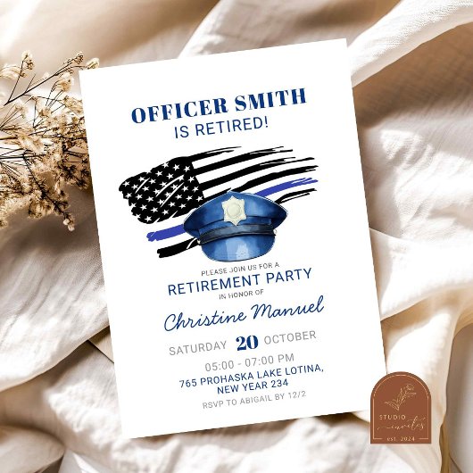 Invitation Fête de retraite de la police
