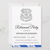 Invitation Fête de retraite de la police (Devant)
