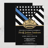 Invitation Fête de retraite de la police Force de l'ordre (Devant / Derrière)