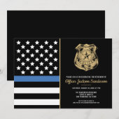 Invitation Fête de retraite de l'agent de police (Devant / Derrière)