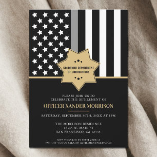 Invitation Fête de retraite de l'agent de surveillance de la