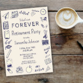 Invitation Fête de retraite de l'enseignant Doodle de fin d'é