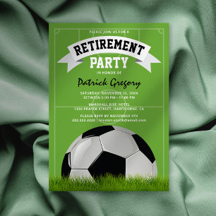 Invitation Fête de retraite de l'entraîneur de football
