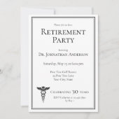 Invitation Fête de retraite de médecin (Devant)