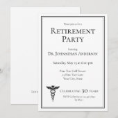 Invitation Fête de retraite de médecin (Devant / Derrière)