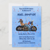 Invitation Fête de retraite de motard rigolote (Devant)