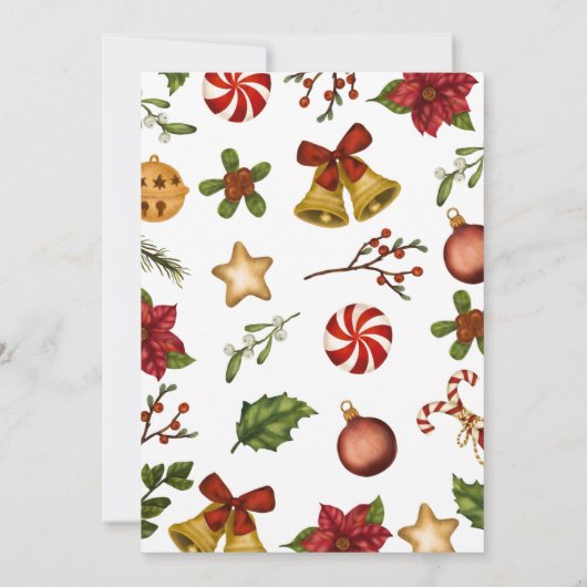 Invitation Fête de retraite de Noël (Dos)