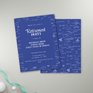 Invitation Fête de retraite de professeur de mathématiques bl