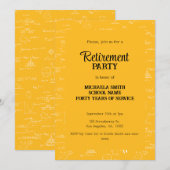 Invitation Fête de retraite de professeur de mathématiques ja (Devant / Derrière)
