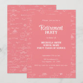 Invitation Fête de retraite de professeur de mathématiques ro (Devant / Derrière)