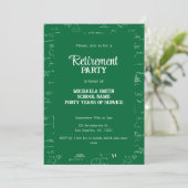 Invitation Fête de retraite de professeur de mathématiques Si (Debout devant)