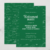 Invitation Fête de retraite de professeur de mathématiques Si (Devant / Derrière)