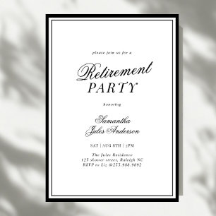 Invitation Fête de retraite de style élégant moderne