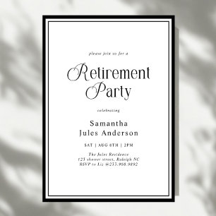 Invitation Fête de retraite de style élégant moderne