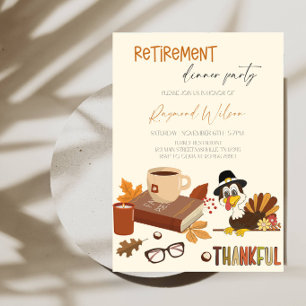 Invitation Fête de retraite de Thanksgiving