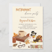 Invitation Fête de retraite de Thanksgiving (Devant)
