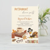 Invitation Fête de retraite de Thanksgiving (Debout devant)