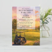Invitation Fête de retraite de voiturette de golf (Debout devant)