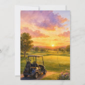 Invitation Fête de retraite de voiturette de golf (Dos)