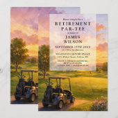 Invitation Fête de retraite de voiturette de golf (Devant / Derrière)