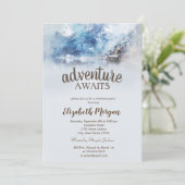 Invitation Fête de retraite de Winter Mountain Lake (Debout devant)
