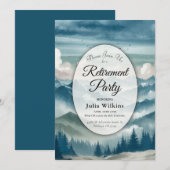 Invitation Fête de retraite « Des échos à travers les pins br (Devant / Derrière)