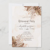 Invitation Fête de retraite des feuilles d'automne (Devant)