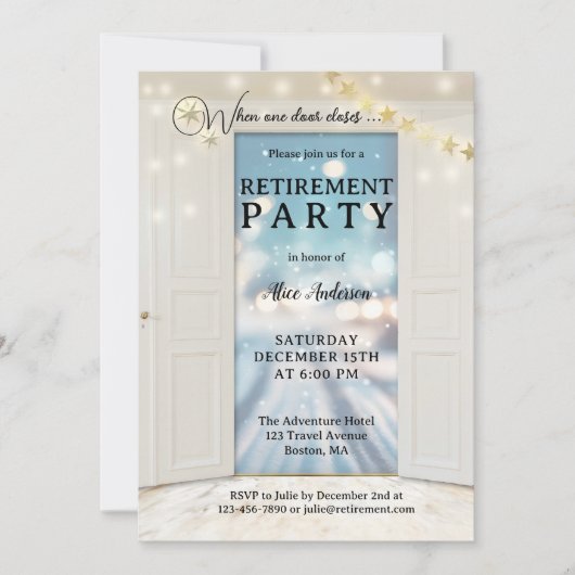 Invitation Fête de retraite des vacances de fin d'année (Devant)