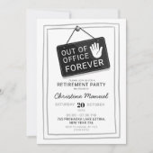 Invitation Fête de retraite dessinée à la main (Devant)
