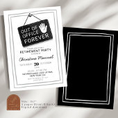 Invitation Fête de retraite dessinée à la main