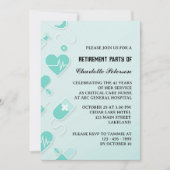 Invitation Fête de retraite d'infirmière moderne et unique (Devant)