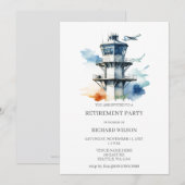 Invitation Fête de retraite du contrôleur de la circulation a (Devant / Derrière)