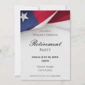 Invitation Fête de retraite du drapeau américain (Devant)