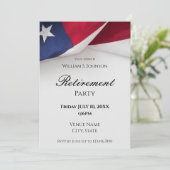 Invitation Fête de retraite du drapeau américain (Debout devant)