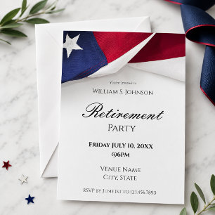 Invitation Fête de retraite du drapeau américain