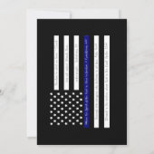 Invitation Fête de retraite du drapeau bleu de l'Écriture (Dos)