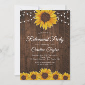 Invitation Fête de retraite du tournesol russe (Devant)