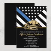 Invitation Fête de retraite d'un agent de police (Devant / Derrière)