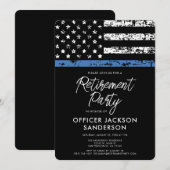 Invitation Fête de retraite d'un agent de police (Devant / Derrière)