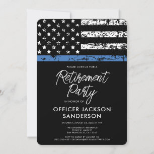 Invitation Fête de retraite d'un agent de police