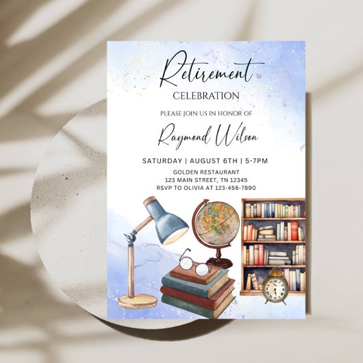 Invitation Fête de retraite d'un enseignant - Thème de l'écol
