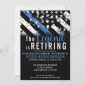 Invitation Fête de retraite d'un policier (Devant)