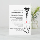 Invitation Fête de retraite d'une infirmière moderne (Debout devant)