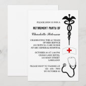 Invitation Fête de retraite d'une infirmière moderne (Devant / Derrière)