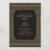 Invitation Fête de retraite élégante (Devant)