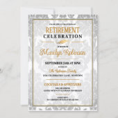 Invitation Fête de retraite élégante (Devant)