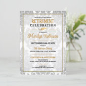 Invitation Fête de retraite élégante (Debout devant)